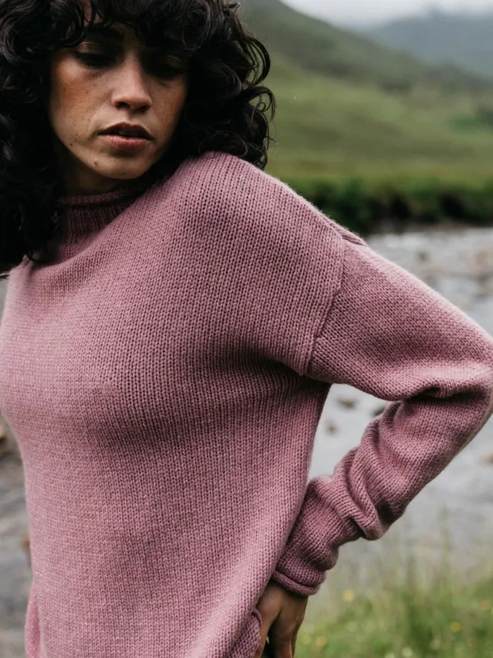 Women Taran Jumper Heather Mist Finisterre Knitwear