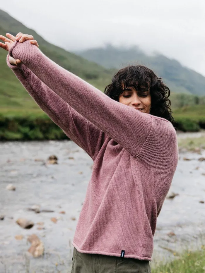 Women Taran Jumper Heather Mist Finisterre Knitwear