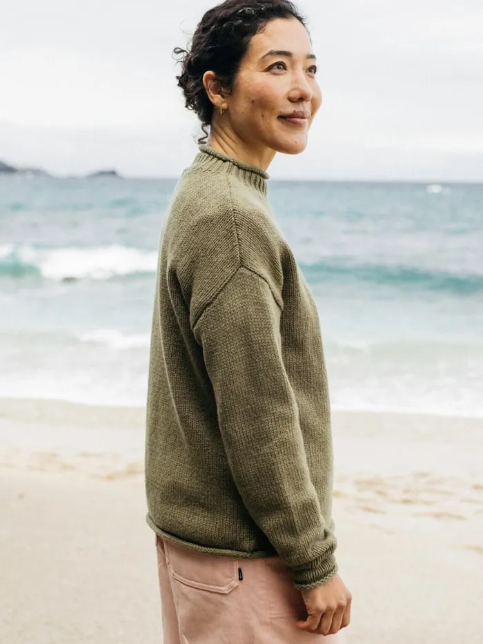 Women Taran Jumper Willow Green Finisterre Knitwear