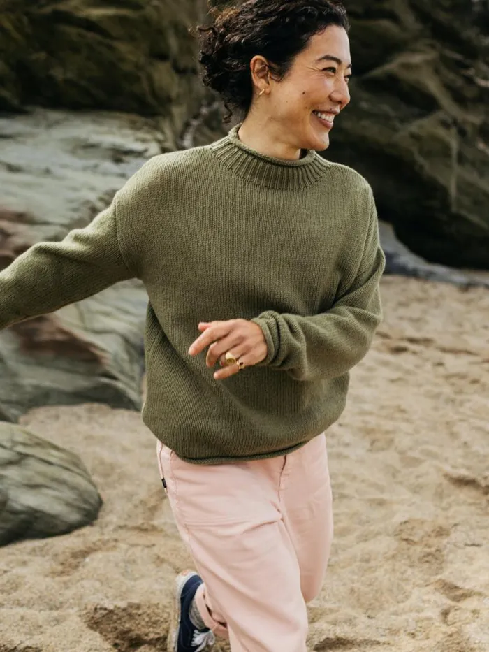 Women Taran Jumper Willow Green Finisterre Knitwear
