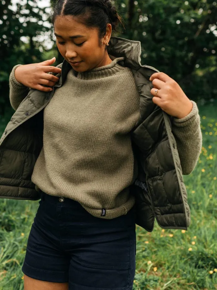 Women Taran Jumper Willow Green Finisterre Knitwear