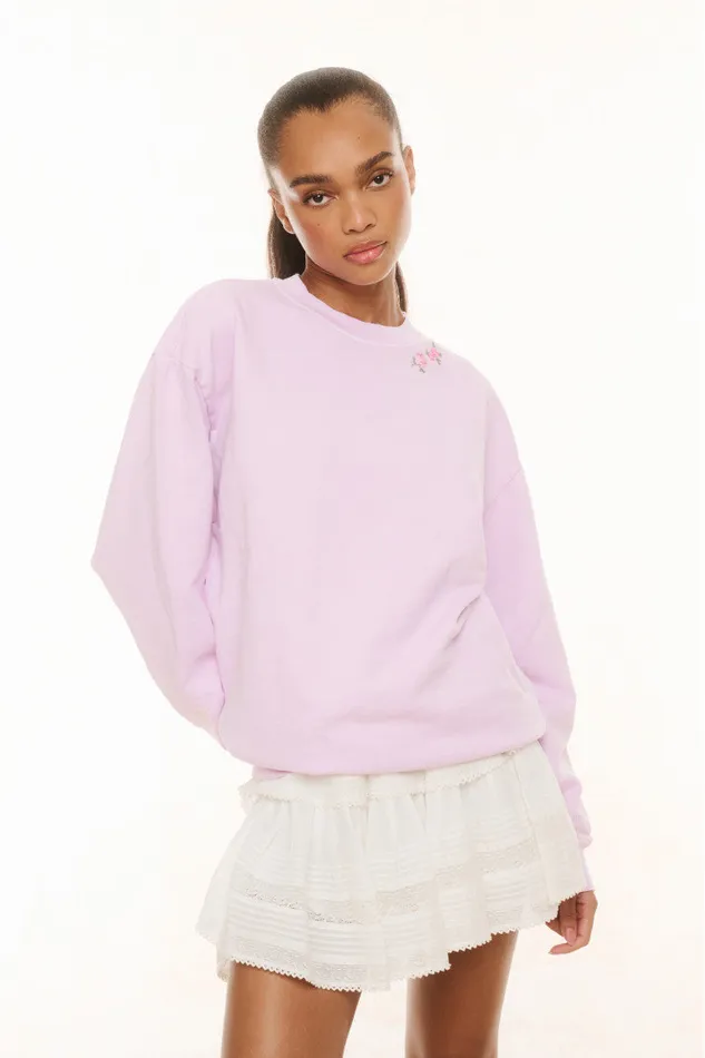 Women Tees and Fleece LoveShackFancy Palo Pullover Lavender Mist