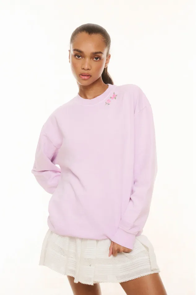 Women Tees and Fleece LoveShackFancy Palo Pullover Lavender Mist