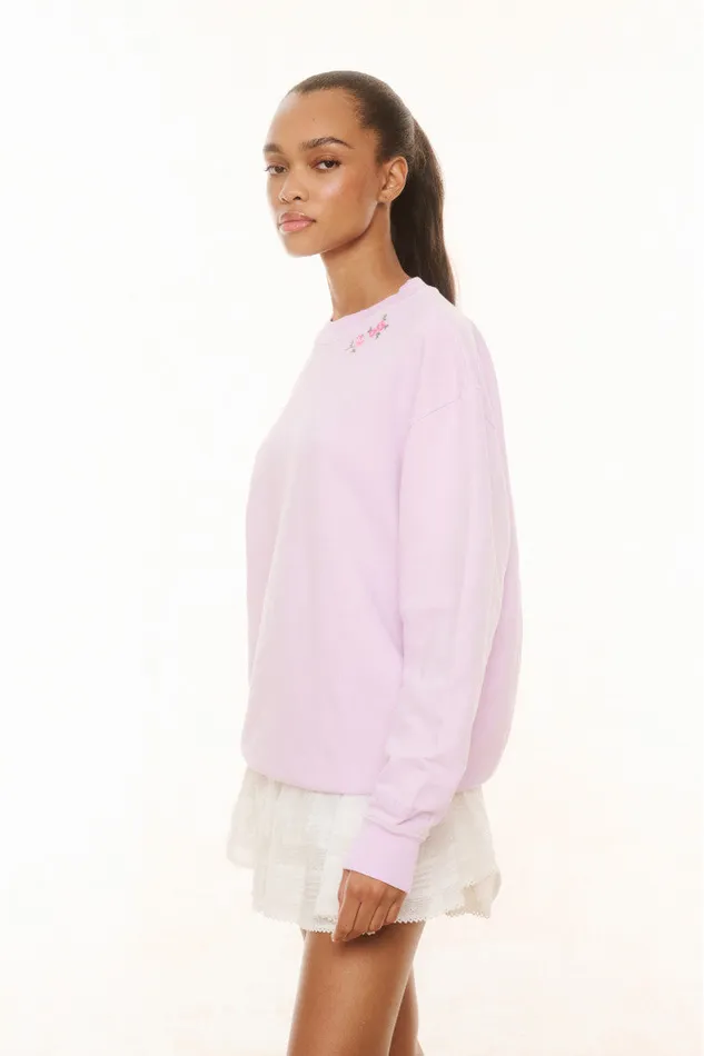 Women Tees and Fleece LoveShackFancy Palo Pullover Lavender Mist