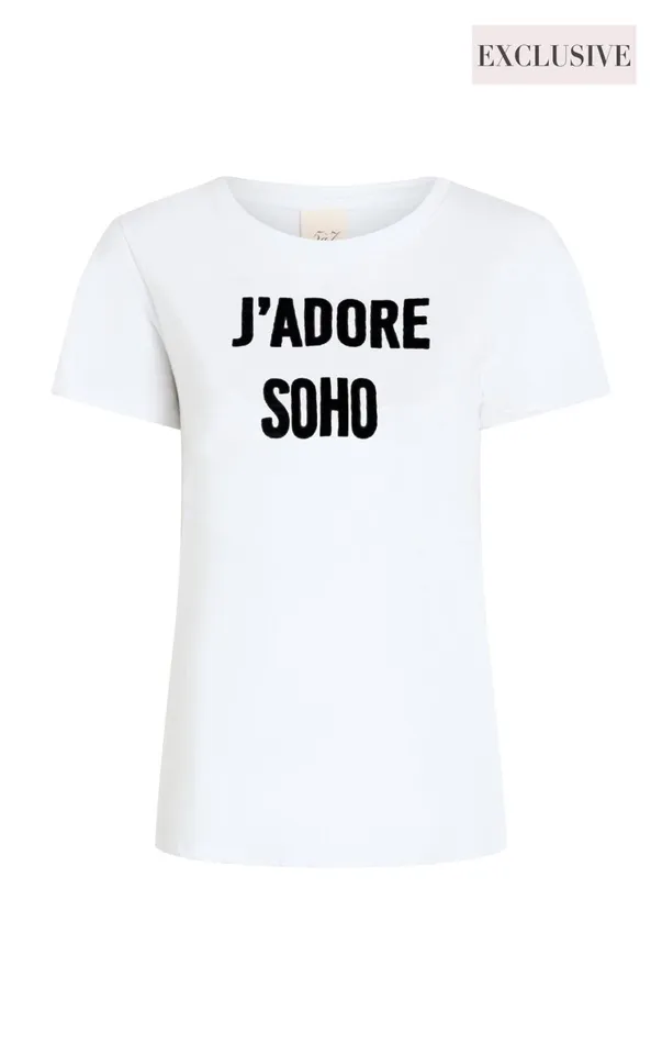 Women Tees and Pullovers Cinq Sept J039adore Soho Tee Whiteblack
