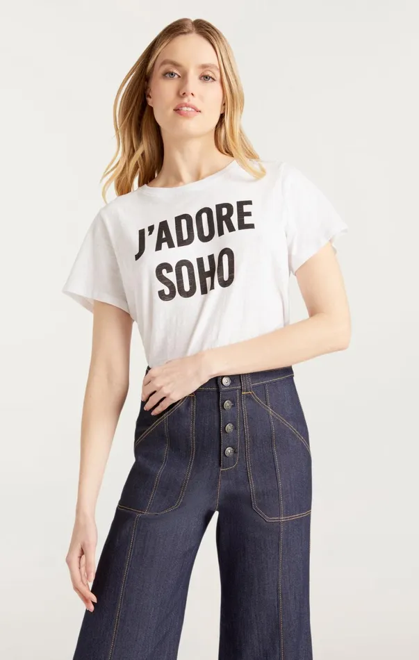 Women Tees and Pullovers Cinq Sept J039adore Soho Tee Whiteblack