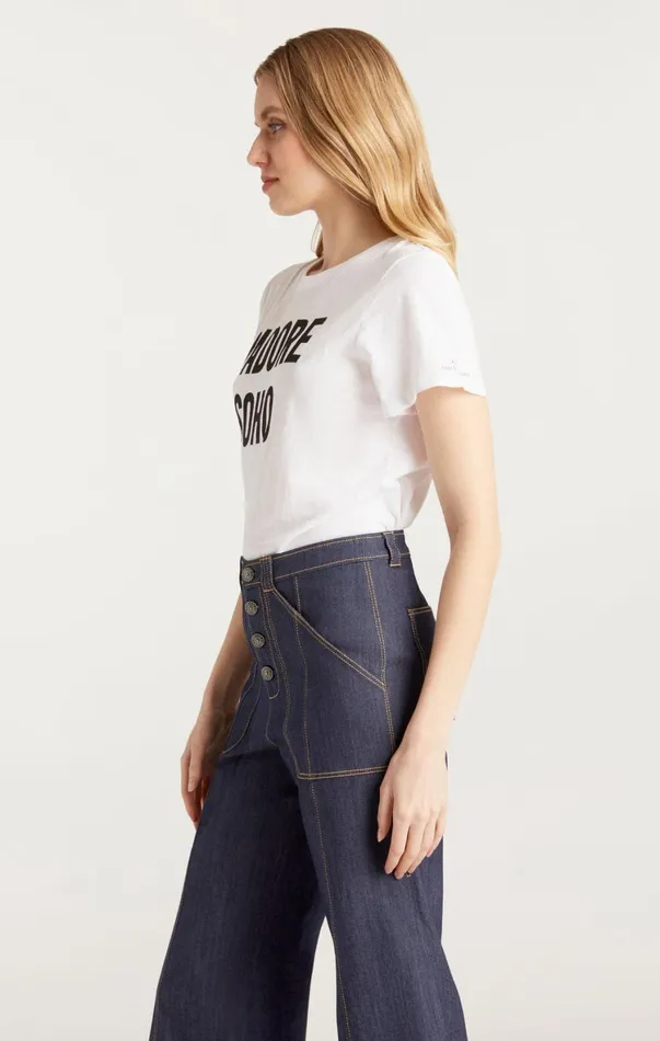Women Tees and Pullovers Cinq Sept J039adore Soho Tee Whiteblack