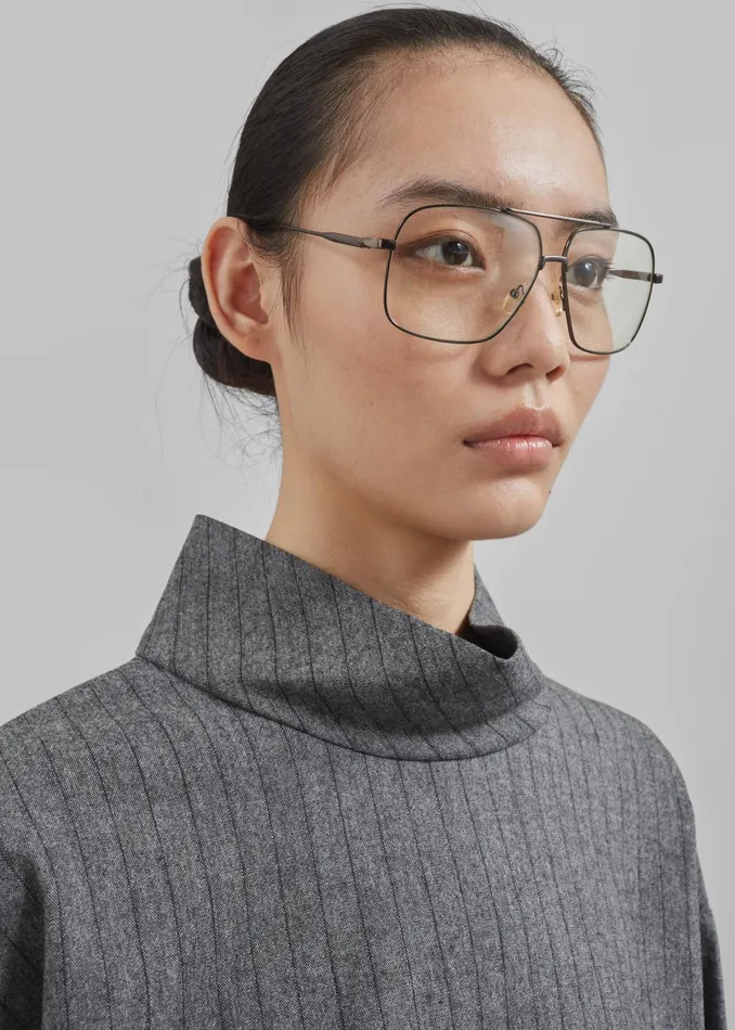 Women The Garment Tilda Top 8211 GreyBlack Stripe The Frankie Shop Tops