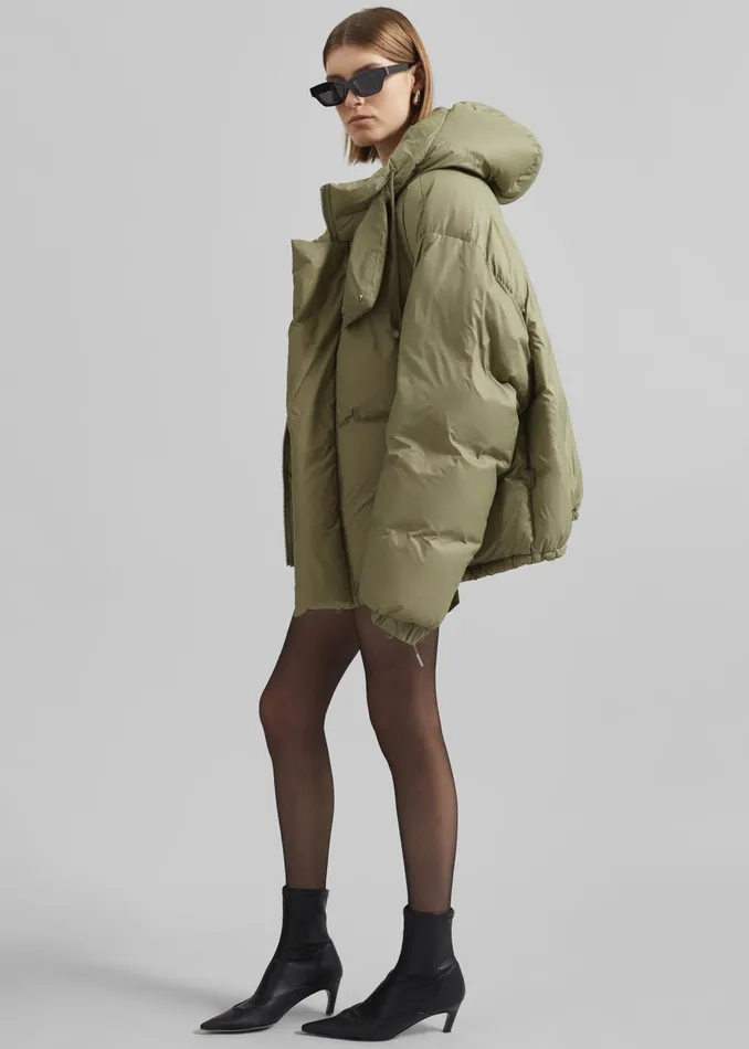 Women Timra Puffer Jacket 8211 Khaki The Frankie Shop Outerwear