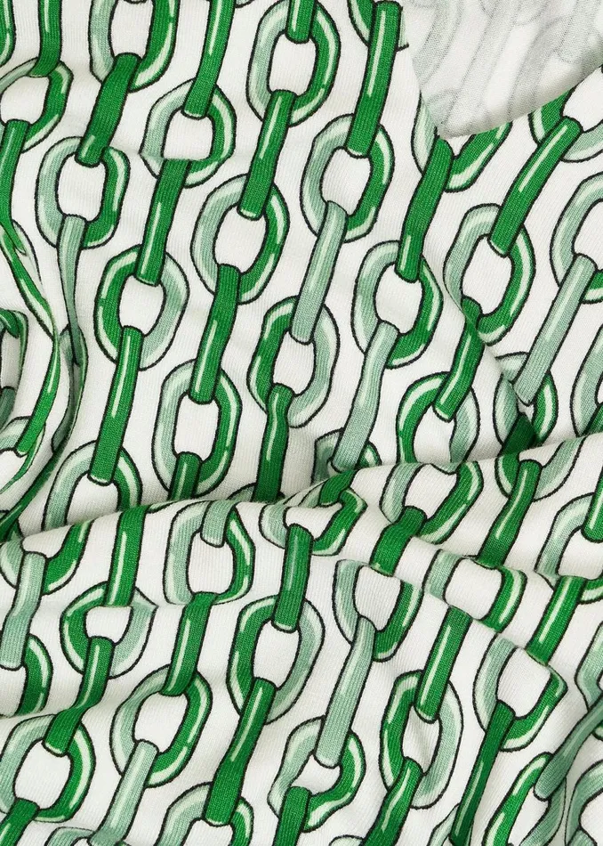 Women Tops Hobbs Aimee Printed Top Green Ivory