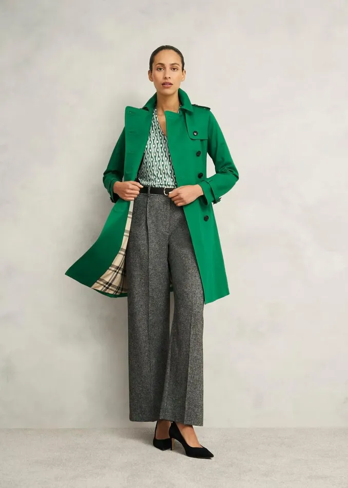 Women Tops Hobbs Aimee Printed Top Green Ivory