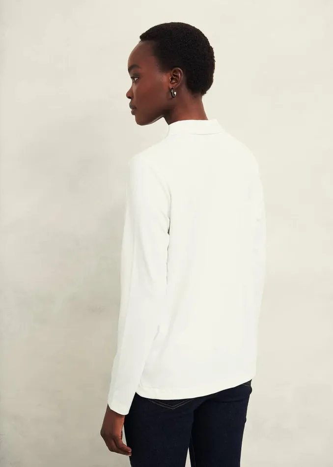 Women Tops Hobbs Gwen Collared Tunic Top Hobbs Ivory