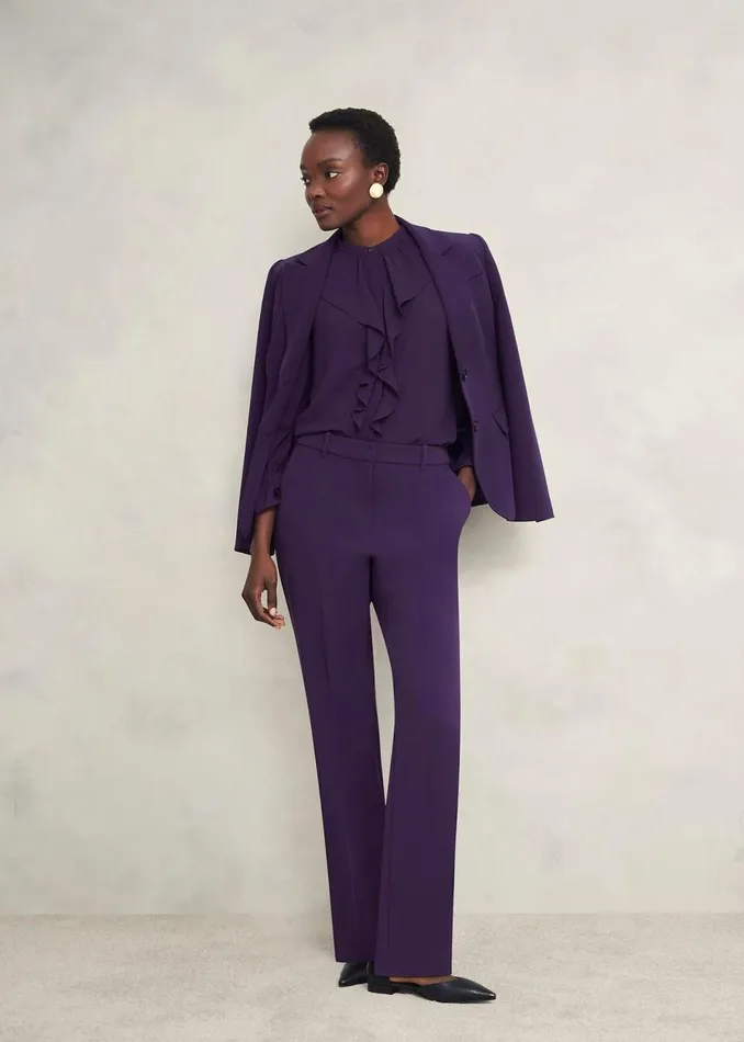 Women Tops Hobbs Maribella Blouse Grape Purple