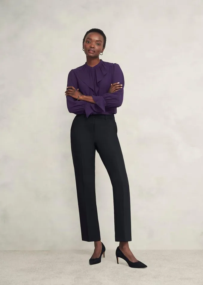Women Tops Hobbs Maribella Blouse Grape Purple