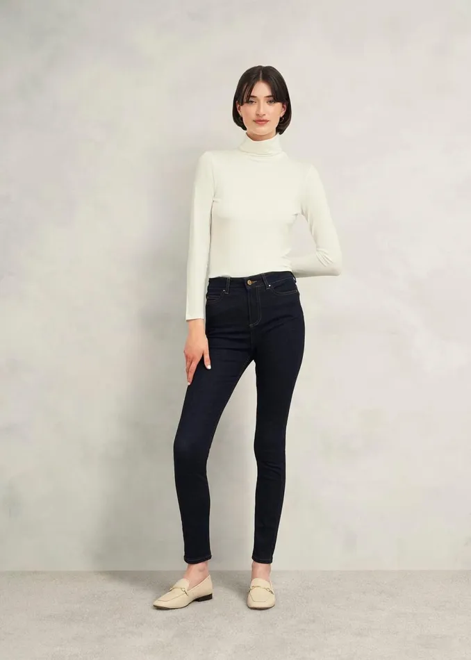Women Tops Hobbs Mischa Roll Neck Top Hobbs Ivory