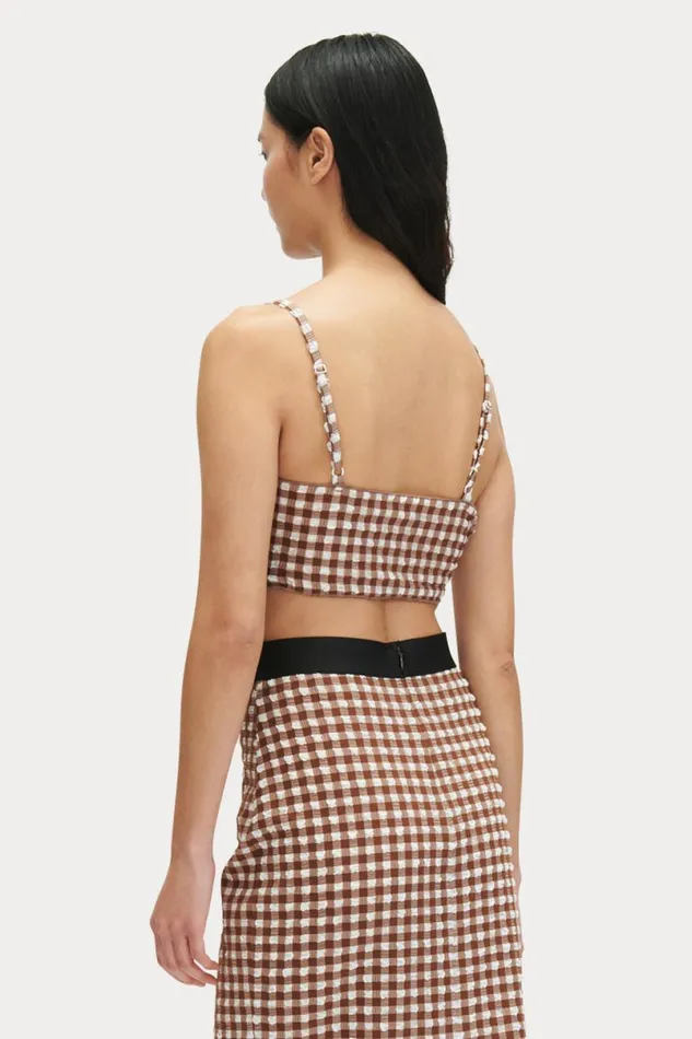 Women Tops Rachel Comey Labora Top Brown Check Women Tops Rachel Comey Labora Top Brown Check