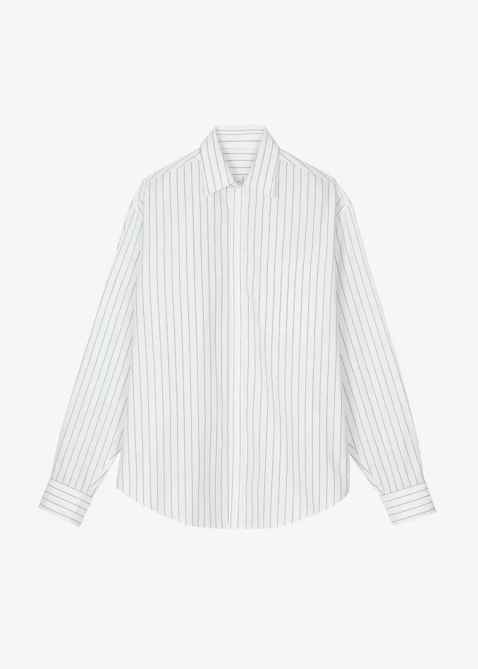 Women Toria Cotton Shirt 8211 WhiteBlack Stripe The Frankie Shop Tops
