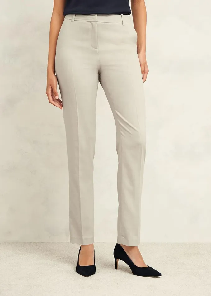 Women Trousers Hobbs Ellen Straight Trousers Buff Grey