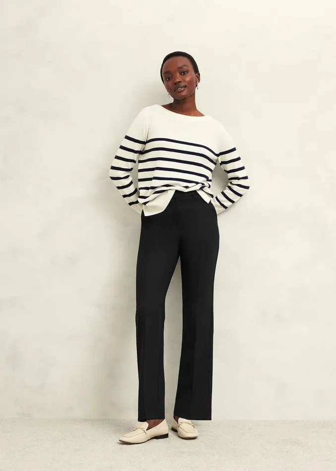 Women Trousers Hobbs Gerrie Straight Trousers Black