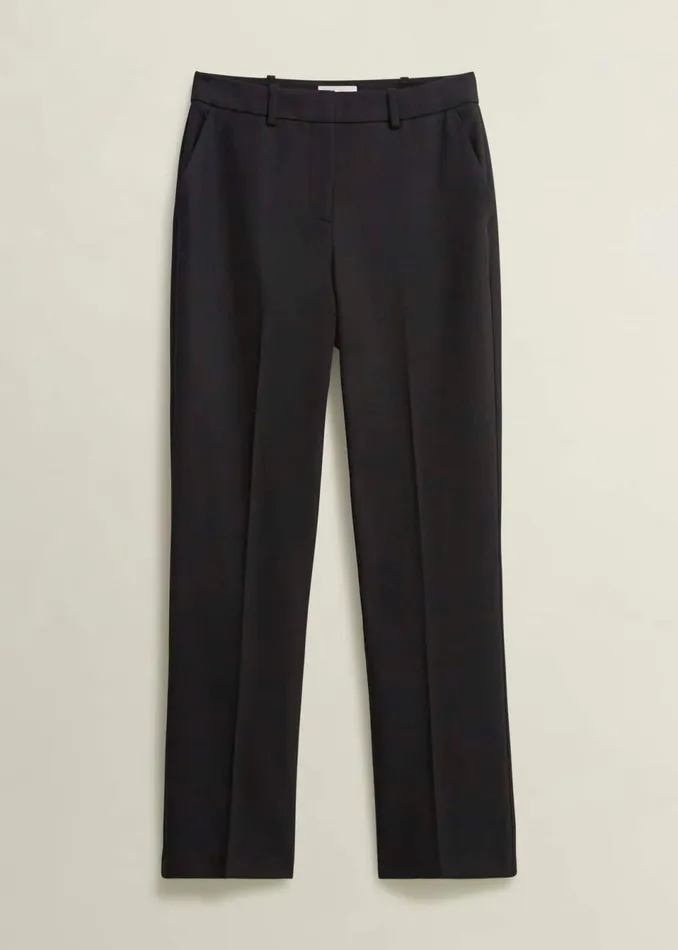 Women Trousers Hobbs Gerrie Straight Trousers Black