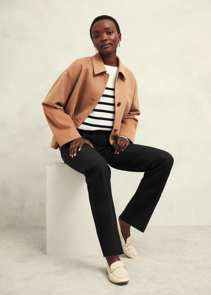Women Trousers Hobbs Gerrie Straight Trousers Black