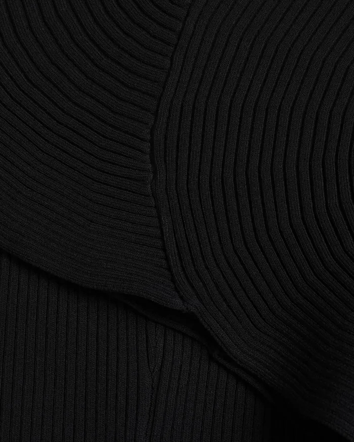 Women VELENAA 8211 Rib Knit Curved Hem Midi Skirt Black Ted Baker Skirts Women VELENAA 8211 Rib Knit Curved Hem Midi Skirt Black Ted Baker Skirts