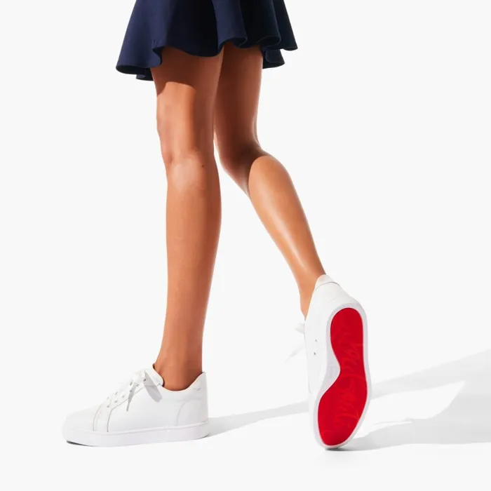Women Vieira Sneakers 8211 Calf Leather 8211 Bianco Christian Louboutin Sneakers