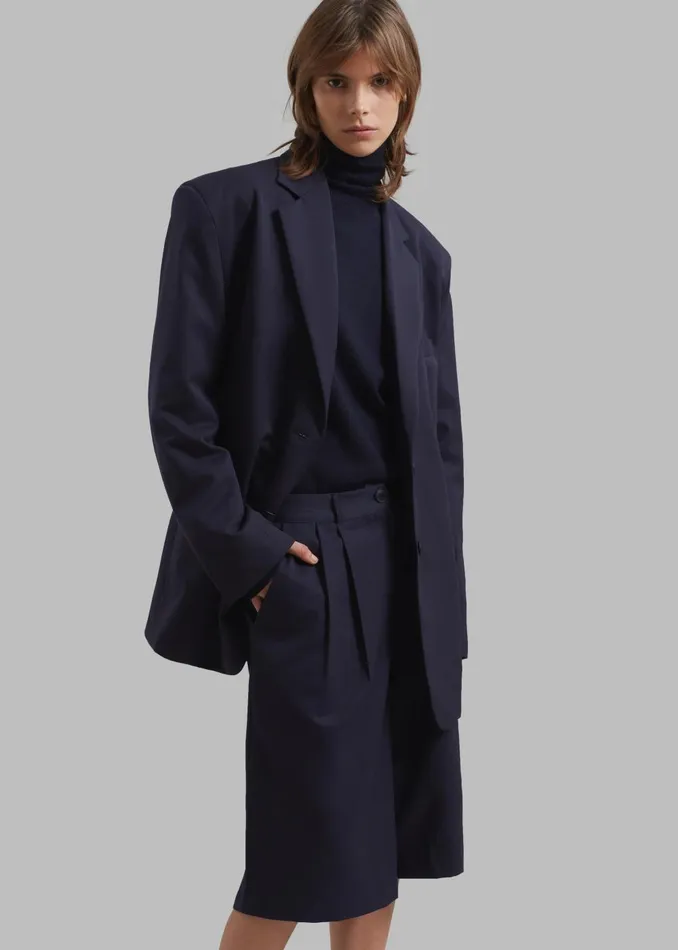 Women Wilma Blazer 8211 Navy The Frankie Shop Outerwear