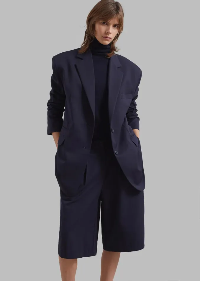 Women Wilma Blazer 8211 Navy The Frankie Shop Outerwear