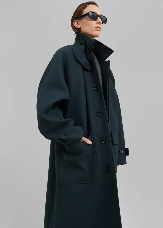 Women Winifred Coat 8211 Deep Teal The Frankie Shop Outerwear