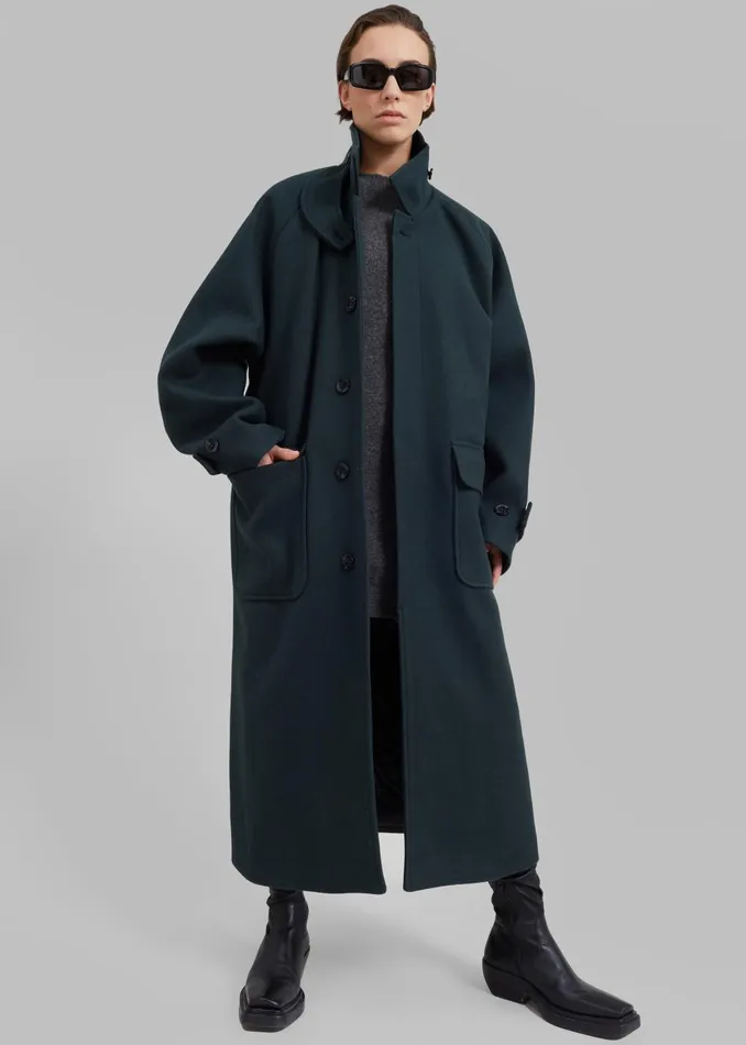 Women Winifred Coat 8211 Deep Teal The Frankie Shop Outerwear