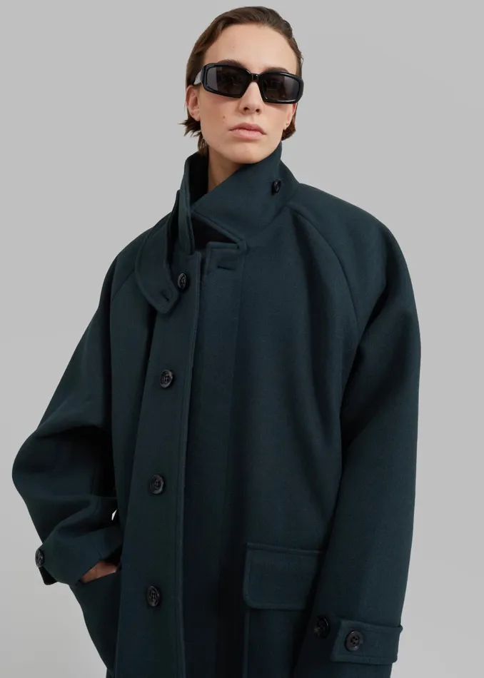 Women Winifred Coat 8211 Deep Teal The Frankie Shop Outerwear