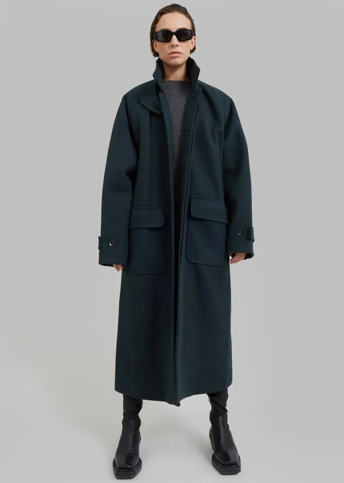Women Winifred Coat 8211 Deep Teal The Frankie Shop Outerwear