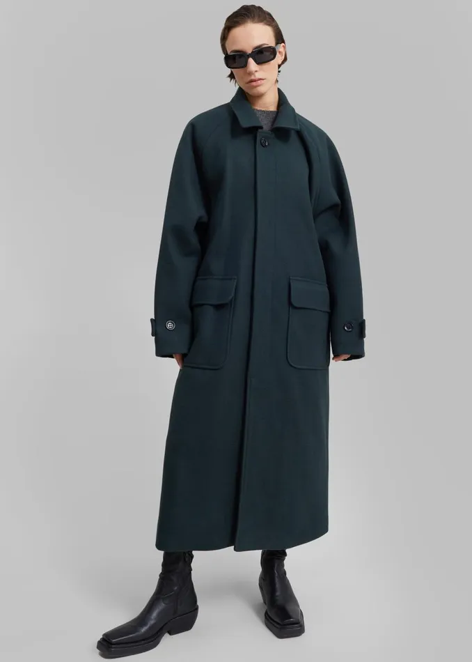 Women Winifred Coat 8211 Deep Teal The Frankie Shop Outerwear