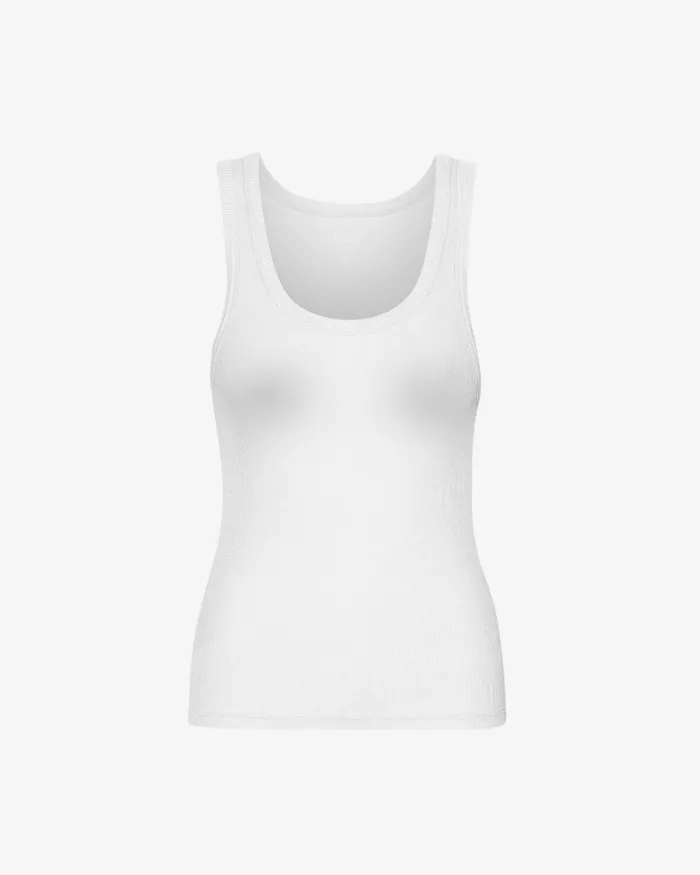 Women Women Organic Rib Tank Top Optical White Colorful Standard Tank Tops