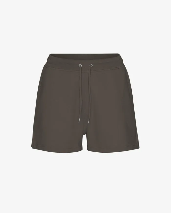 Women Women Organic Sweatshorts Coffee Brown Colorful Standard Shorts