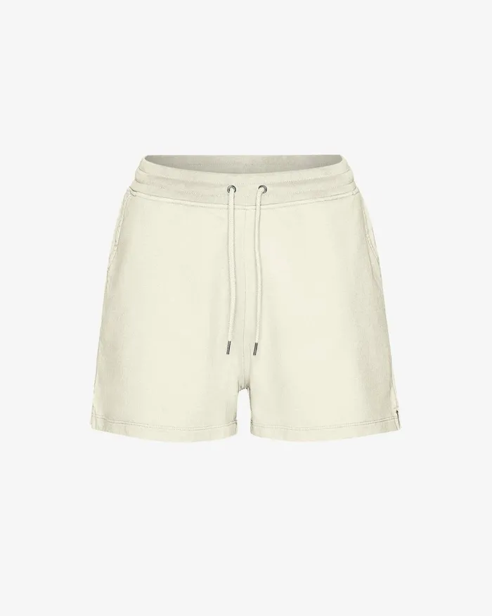 Women Women Organic Sweatshorts Ivory White Colorful Standard Shorts