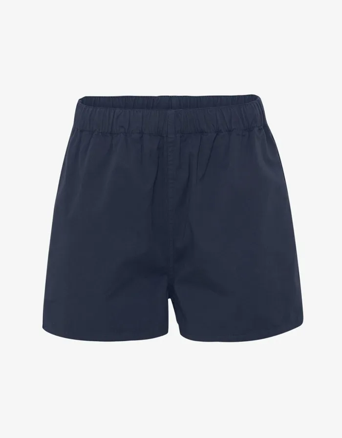 Women Women Organic Twill Shorts Navy Blue Colorful Standard Shorts