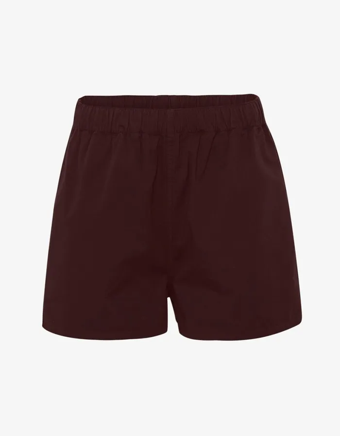 Women Women Organic Twill Shorts Oxblood Red Colorful Standard Shorts