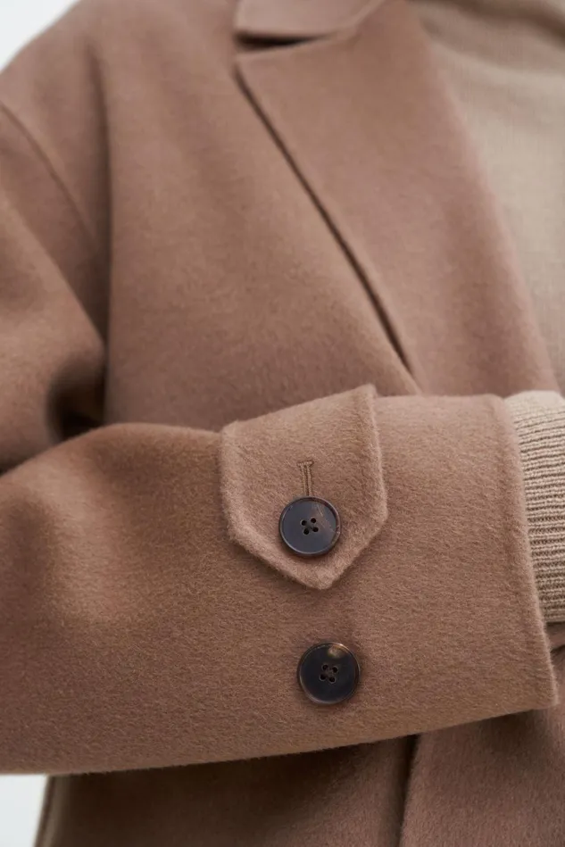 Women Wool Cashmere Jacket Dark Khaki Filippa K Outerwear