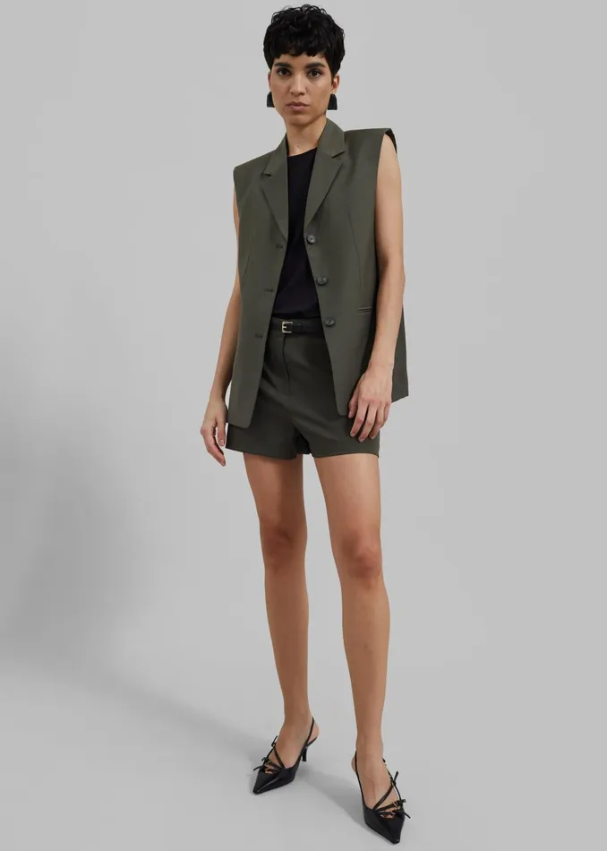Women Xandra Vest 8211 Khaki The Frankie Shop Outerwear
