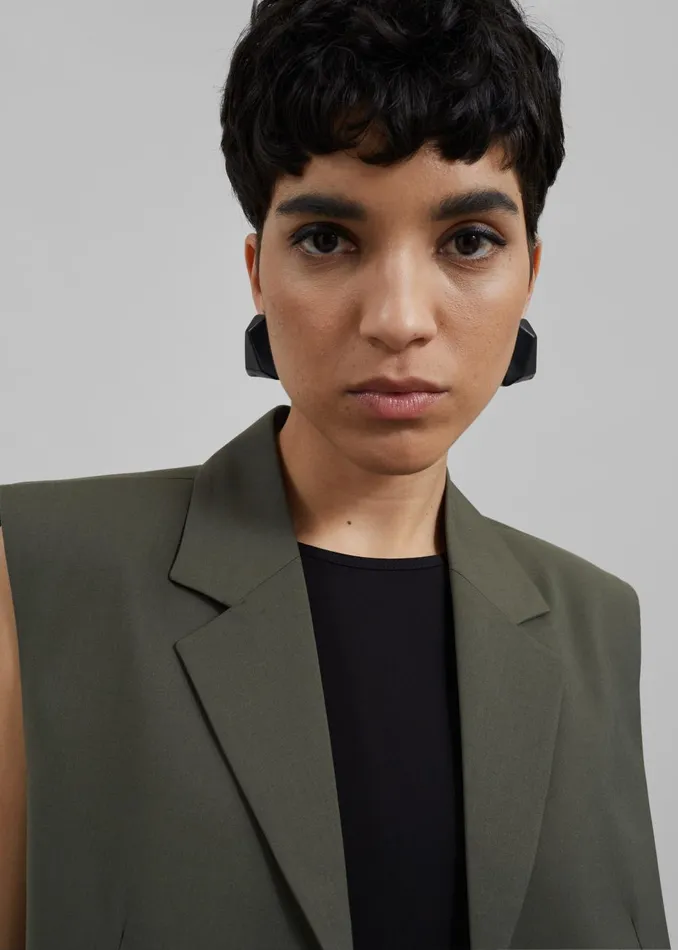 Women Xandra Vest 8211 Khaki The Frankie Shop Outerwear