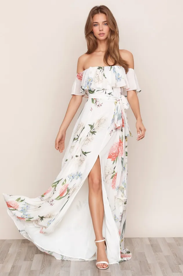 Women YUMI KIM Dresses CARMEN MAXI DRESS Forever Yours Ivory poly