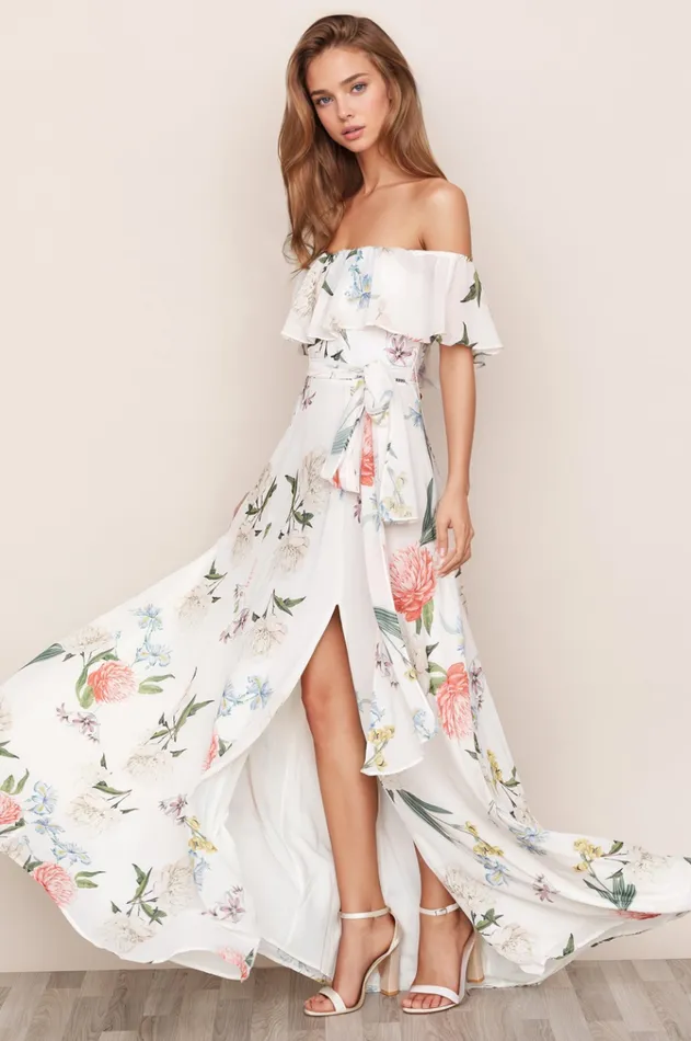 Women YUMI KIM Dresses CARMEN MAXI DRESS Forever Yours Ivory poly