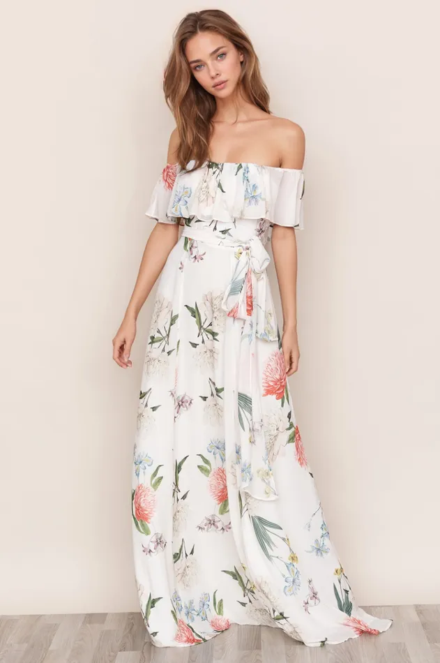 Women YUMI KIM Dresses CARMEN MAXI DRESS Forever Yours Ivory poly