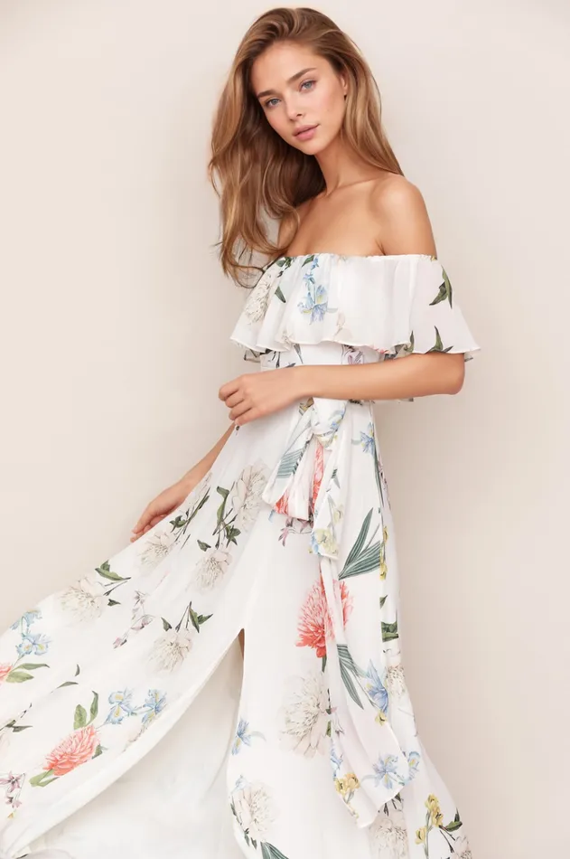 Women YUMI KIM Dresses CARMEN MAXI DRESS Forever Yours Ivory poly