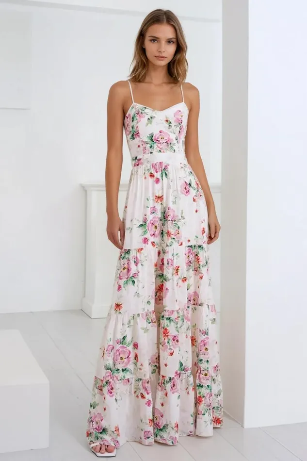 Women YUMI KIM Dresses HILLARY MAXI DRESS Breezy Bay Ivory