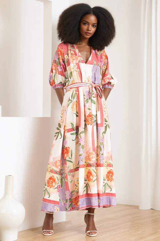 Women YUMI KIM Dresses KELSEY LINEN MAXI DRESS Mayfair Garden