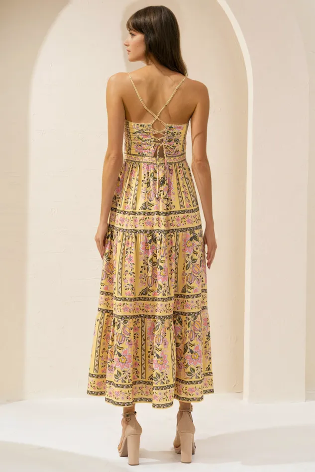 Women YUMI KIM Dresses LILA LINEN DRESS Honeycomb Marigold