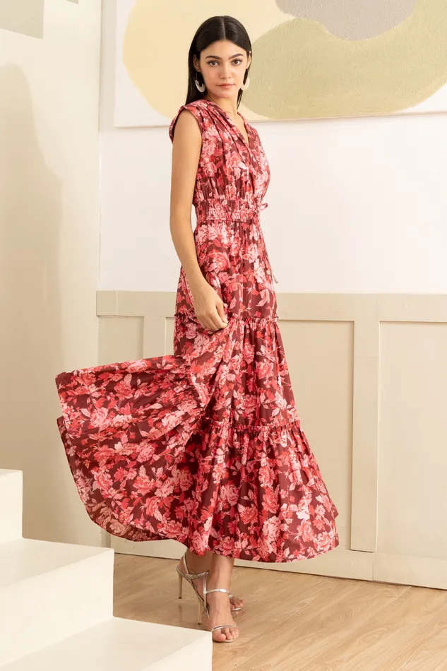 Women YUMI KIM Dresses MITZI DRESS Flower Crest Crimson